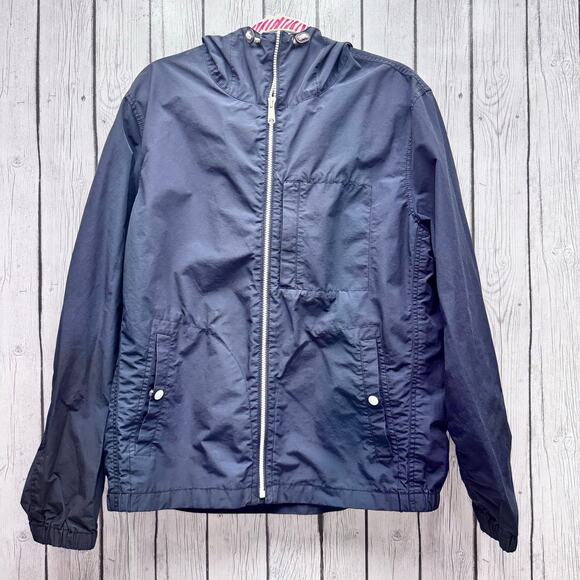 Women's J.Crew Lightweight Hooded Rain Jacket Size Large - Picture 1 of 3
